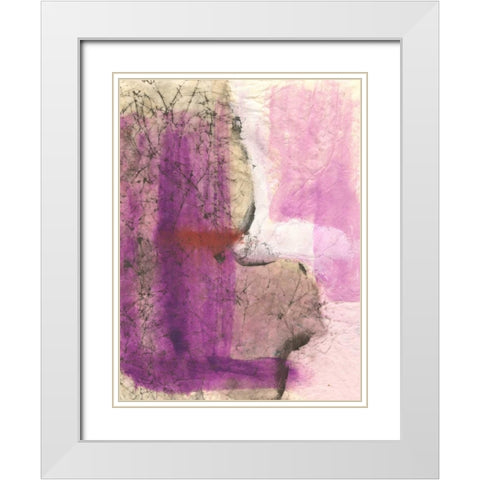 Calm White Modern Wood Framed Art Print with Double Matting by Oppenheimer, Michelle