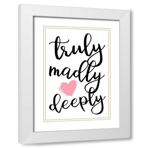 Truly White Modern Wood Framed Art Print with Double Matting by Pavlova, Martina