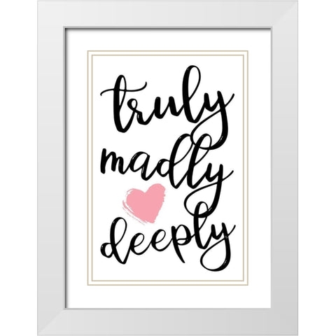 Truly White Modern Wood Framed Art Print with Double Matting by Pavlova, Martina
