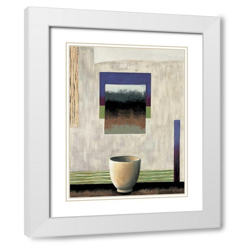 Tranquil I White Modern Wood Framed Art Print with Double Matting by Richardson, Melissa