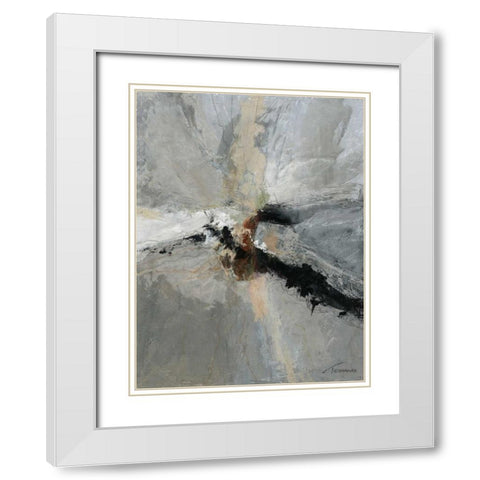 Dispassion I White Modern Wood Framed Art Print with Double Matting by Tienhaara, Michael