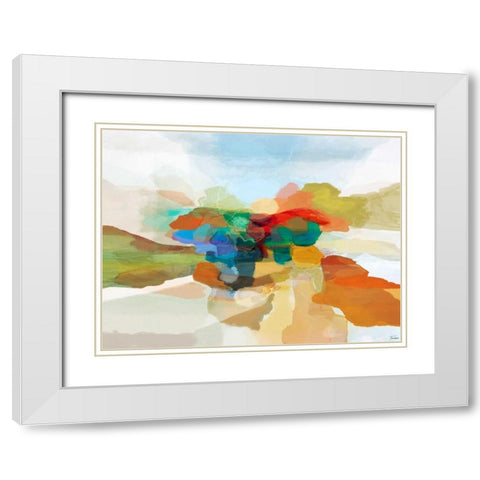 Fracture I White Modern Wood Framed Art Print with Double Matting by Tienhaara, Michael