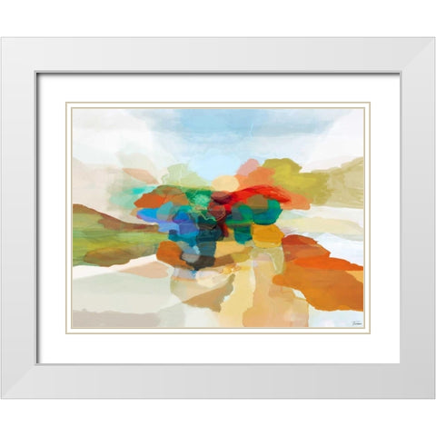 Fracture I White Modern Wood Framed Art Print with Double Matting by Tienhaara, Michael