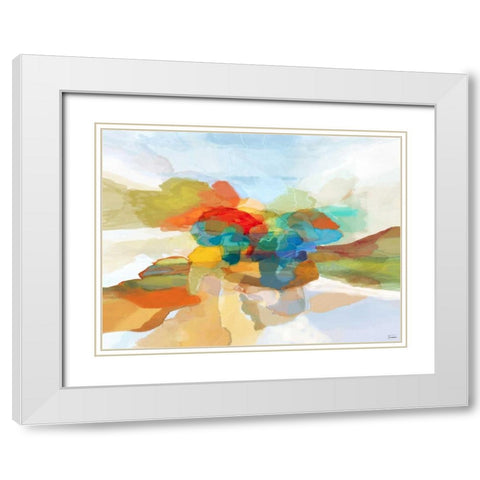 Fracture II White Modern Wood Framed Art Print with Double Matting by Tienhaara, Michael