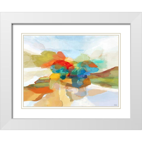 Fracture II White Modern Wood Framed Art Print with Double Matting by Tienhaara, Michael
