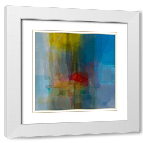Galactic I White Modern Wood Framed Art Print with Double Matting by Tienhaara, Michael