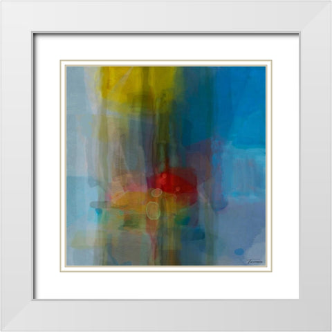 Galactic I White Modern Wood Framed Art Print with Double Matting by Tienhaara, Michael