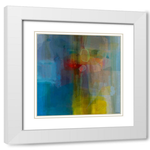 Galactic II White Modern Wood Framed Art Print with Double Matting by Tienhaara, Michael