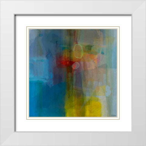 Galactic II White Modern Wood Framed Art Print with Double Matting by Tienhaara, Michael