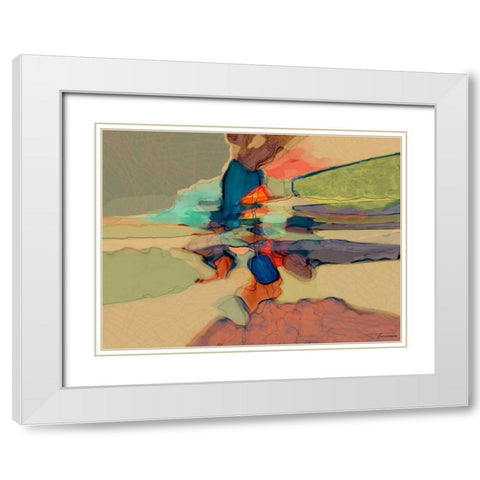 Progression III White Modern Wood Framed Art Print with Double Matting by Tienhaara, Michael