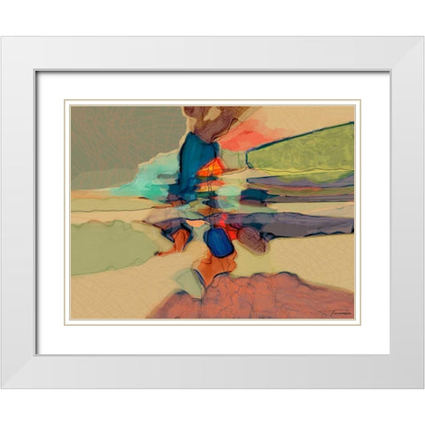 Progression III White Modern Wood Framed Art Print with Double Matting by Tienhaara, Michael