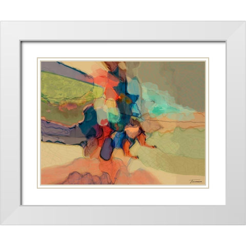 Progression IV White Modern Wood Framed Art Print with Double Matting by Tienhaara, Michael