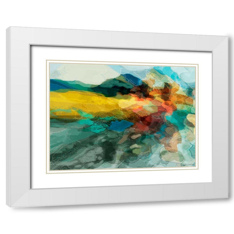 Shapes II White Modern Wood Framed Art Print with Double Matting by Tienhaara, Michael