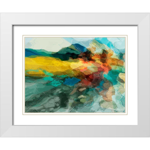 Shapes II White Modern Wood Framed Art Print with Double Matting by Tienhaara, Michael