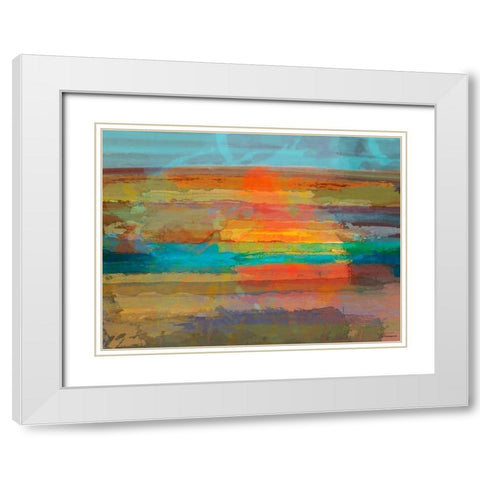 Solace II White Modern Wood Framed Art Print with Double Matting by Tienhaara, Michael