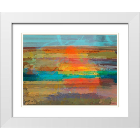 Solace II White Modern Wood Framed Art Print with Double Matting by Tienhaara, Michael
