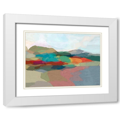 Strata I White Modern Wood Framed Art Print with Double Matting by Tienhaara, Michael