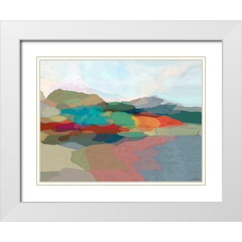 Strata I White Modern Wood Framed Art Print with Double Matting by Tienhaara, Michael