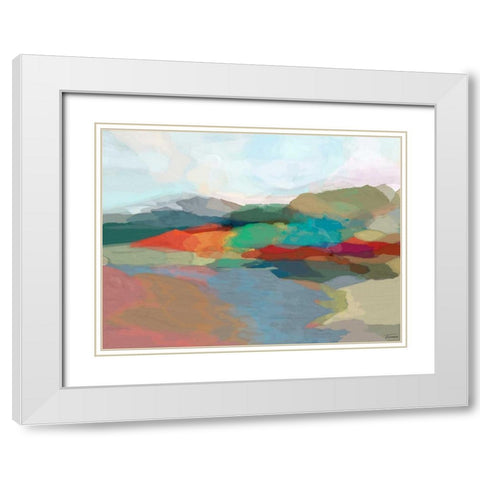 Strata II White Modern Wood Framed Art Print with Double Matting by Tienhaara, Michael