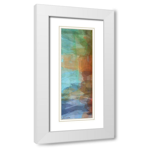 Tryptic Visions Left White Modern Wood Framed Art Print with Double Matting by Tienhaara, Michael