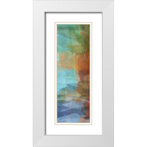 Tryptic Visions Left White Modern Wood Framed Art Print with Double Matting by Tienhaara, Michael