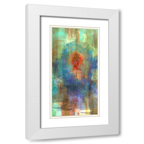 Tryptic Visions Center White Modern Wood Framed Art Print with Double Matting by Tienhaara, Michael