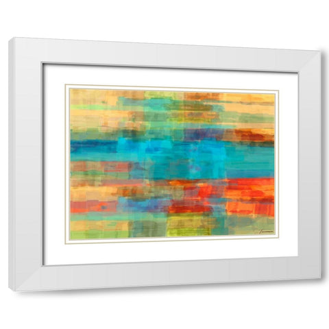 Variations I White Modern Wood Framed Art Print with Double Matting by Tienhaara, Michael