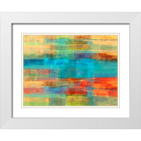 Variations I White Modern Wood Framed Art Print with Double Matting by Tienhaara, Michael