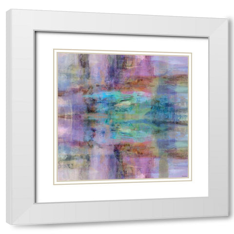 Chroma IV White Modern Wood Framed Art Print with Double Matting by Tienhaara, Michael