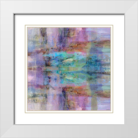 Chroma IV White Modern Wood Framed Art Print with Double Matting by Tienhaara, Michael