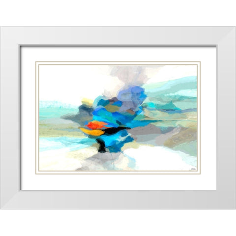 Cumulus II White Modern Wood Framed Art Print with Double Matting by Tienhaara, Michael