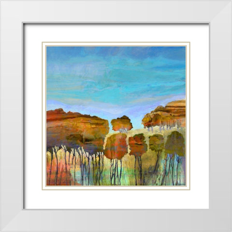 Harmony III White Modern Wood Framed Art Print with Double Matting by Tienhaara, Michael