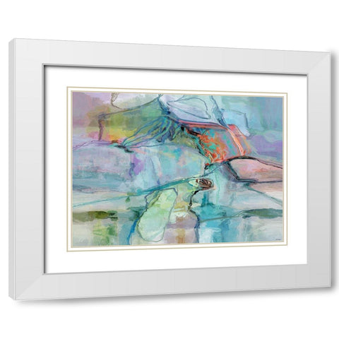 Movement I White Modern Wood Framed Art Print with Double Matting by Tienhaara, Michael