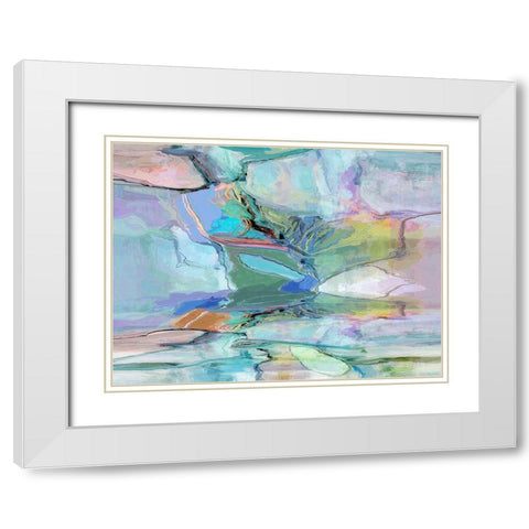Movement II White Modern Wood Framed Art Print with Double Matting by Tienhaara, Michael