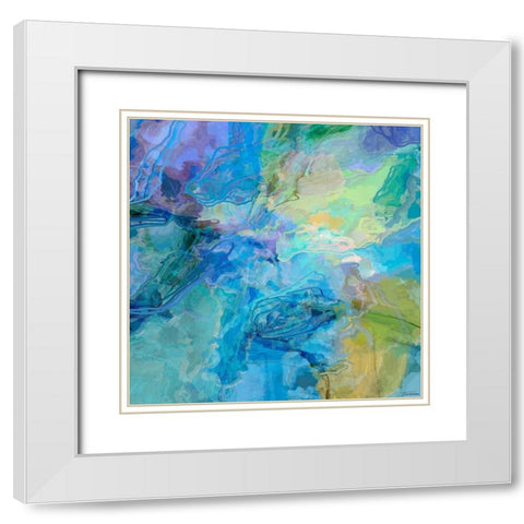 Random II White Modern Wood Framed Art Print with Double Matting by Tienhaara, Michael