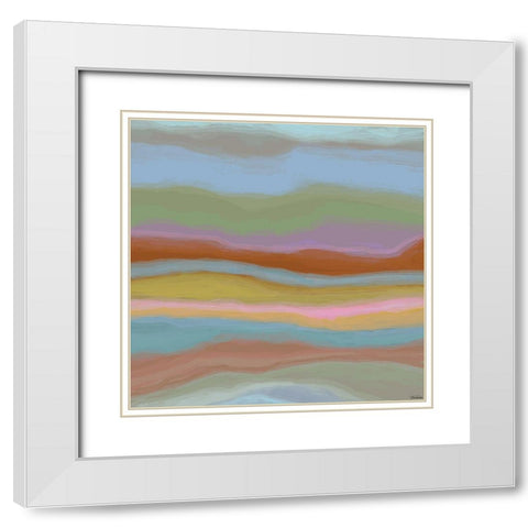 Contours I White Modern Wood Framed Art Print with Double Matting by Tienhaara, Michael