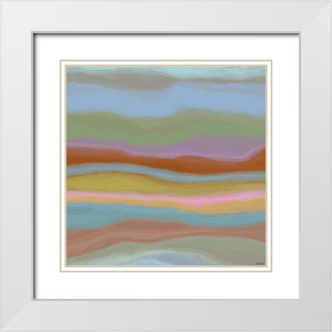 Contours I White Modern Wood Framed Art Print with Double Matting by Tienhaara, Michael