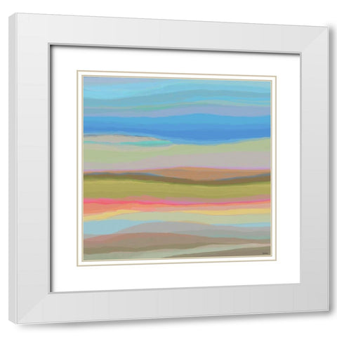 Contours III White Modern Wood Framed Art Print with Double Matting by Tienhaara, Michael