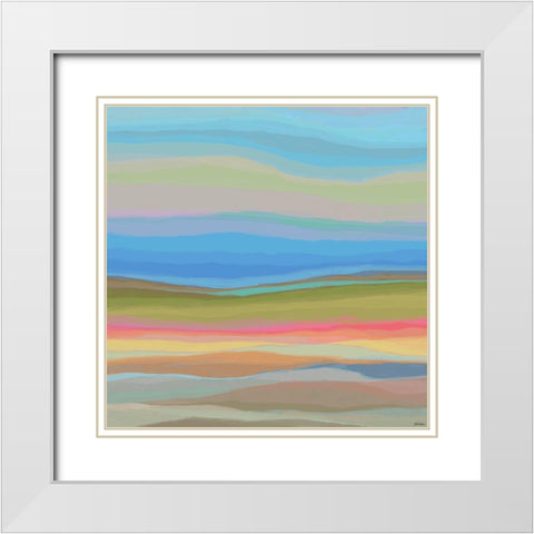 Contours IV White Modern Wood Framed Art Print with Double Matting by Tienhaara, Michael