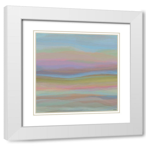 Contours VI White Modern Wood Framed Art Print with Double Matting by Tienhaara, Michael
