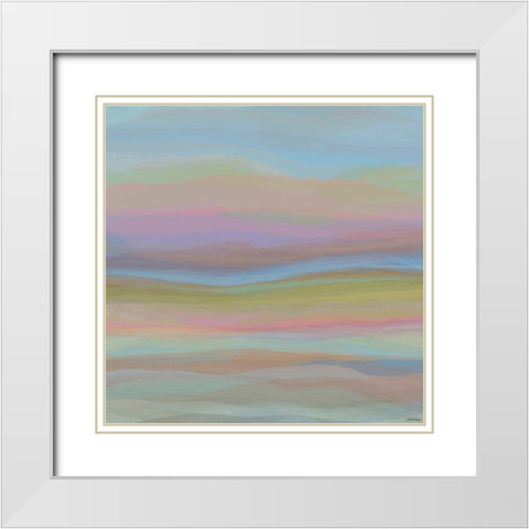 Contours VI White Modern Wood Framed Art Print with Double Matting by Tienhaara, Michael