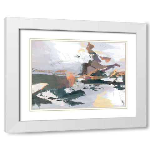 Textures I White Modern Wood Framed Art Print with Double Matting by Tienhaara, Michael