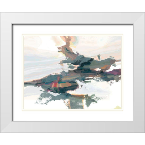 Textures II White Modern Wood Framed Art Print with Double Matting by Tienhaara, Michael