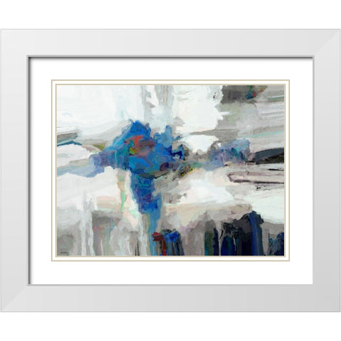 Vigor I White Modern Wood Framed Art Print with Double Matting by Tienhaara, Michael