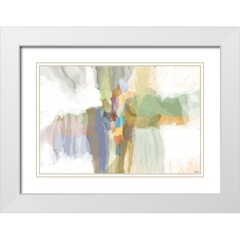 Evolve I White Modern Wood Framed Art Print with Double Matting by Tienhaara, Michael