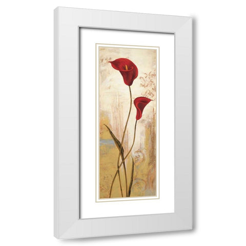 Panneau calla White Modern Wood Framed Art Print with Double Matting by Besson, Nathalie