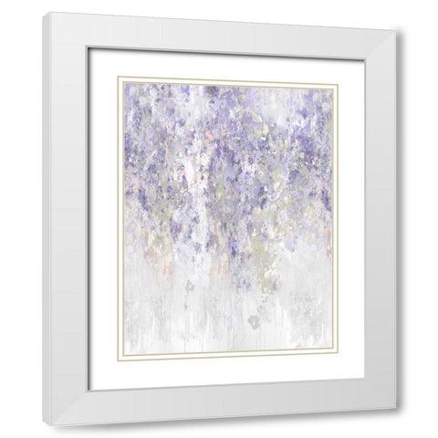 Cascade Lavender White Modern Wood Framed Art Print with Double Matting by Robbins, Nikki