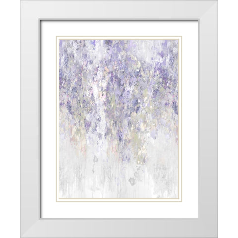 Cascade Lavender White Modern Wood Framed Art Print with Double Matting by Robbins, Nikki