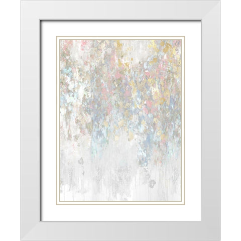 Cascade Pink White Modern Wood Framed Art Print with Double Matting by Robbins, Nikki