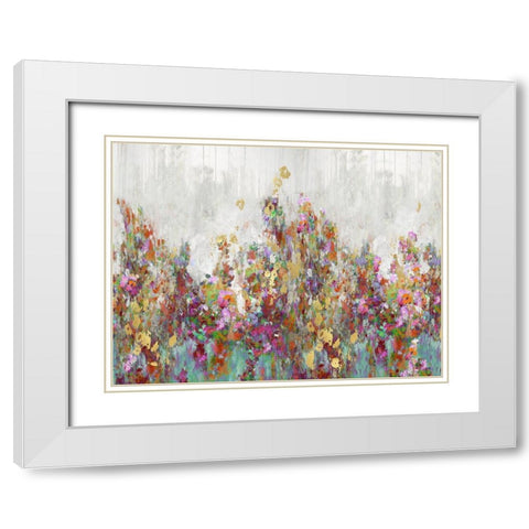 Blooming White Modern Wood Framed Art Print with Double Matting by Robbins, Nikki